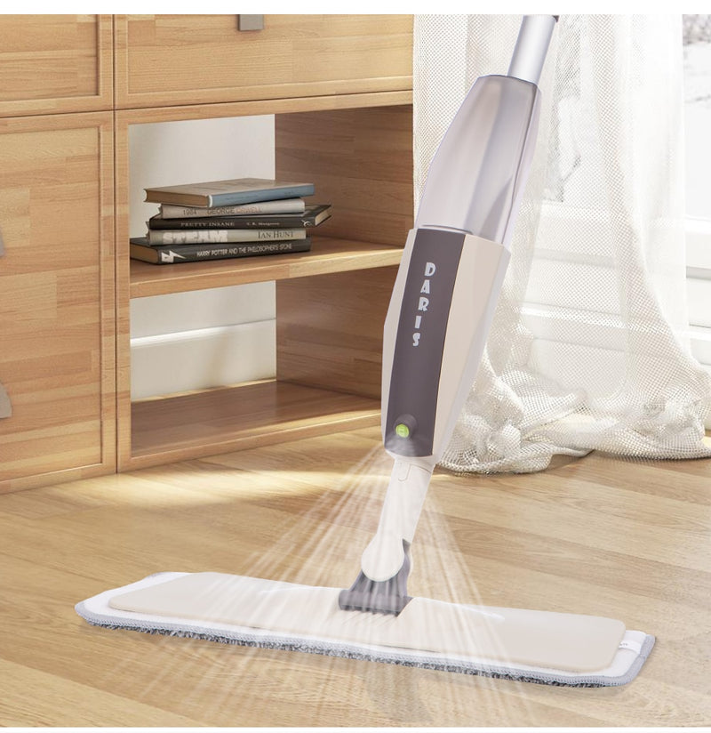 Esfregão de chão em spray com almofadas de microfibra